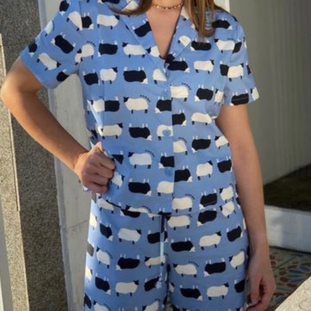 NWT Lisa Says Gah Short Sleeve Pajama Top in Sheep Print size 2XL